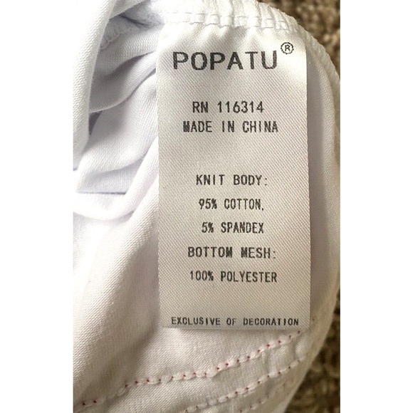 Popatu Baby Girl's Size 12M Christmas Tree Red Bow Holiday Bodysuit White/Red - Picture 4 of 8